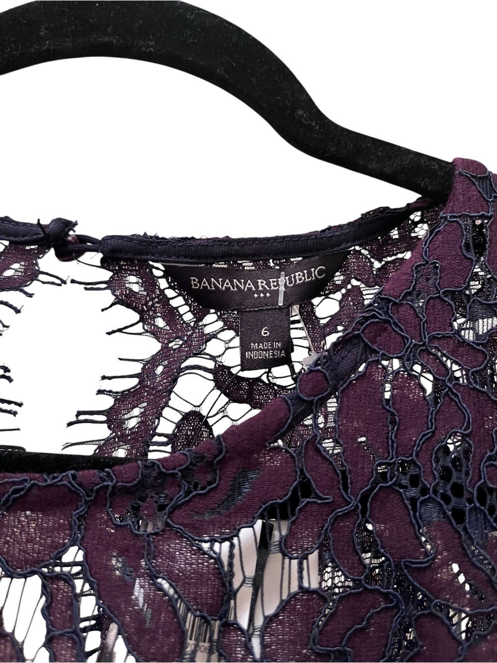 NWT Banana Republic Plum Lace Midi Sheath Dress Size 6 - Picture 3 of 8